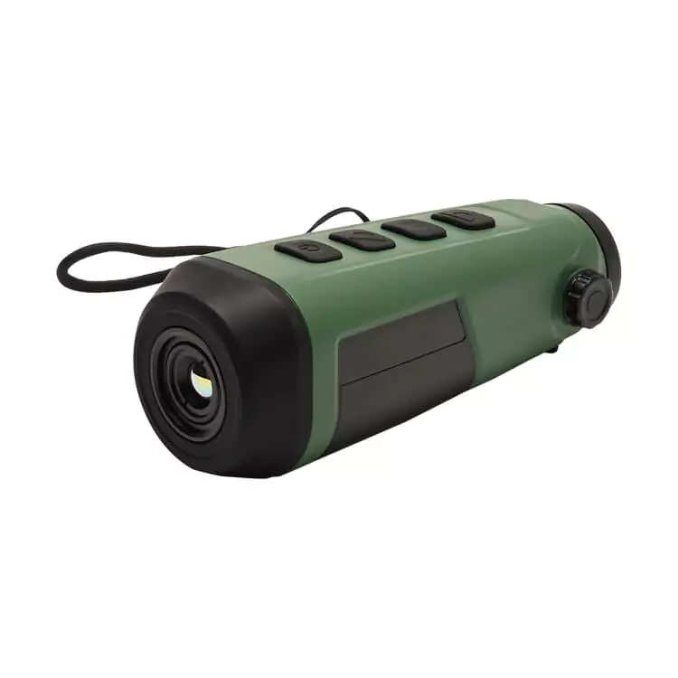 A handheld thermal - imaging night - vision telescope by Hemusun, with a black body and visible lens and buttons.