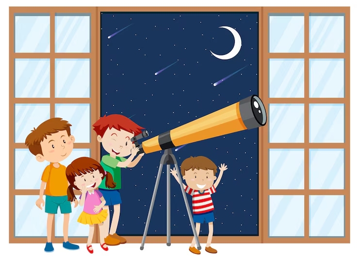 kids-observe-night-sky-with-telescope