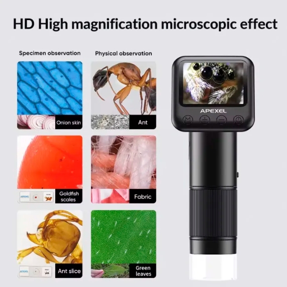DM9 Digital Microscope – 1200X Zoom 12MP HD Camera for Soldering & Phone Repair, Large LCD Screen
